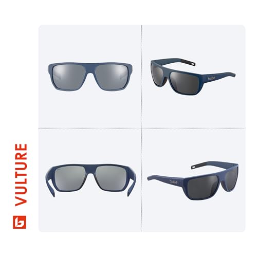Bolle Vulture Rectangle Sunglasses for Men+BUNDLE with ACCESSORY EYEWEAR KIT3