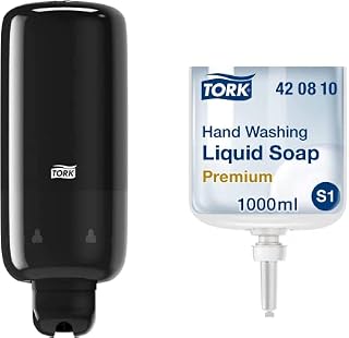 Tork Soap Dispenser for Liquid Soap + Refill - S1/S11 - Hand Wash Liquid Soap, 1 x 1000 ml