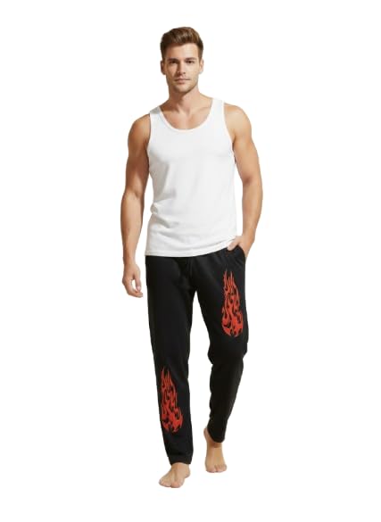 xenios |Men's Printed Summer Wear Bottom Wear(Track-Pant)_M1-BLACK-picture-20