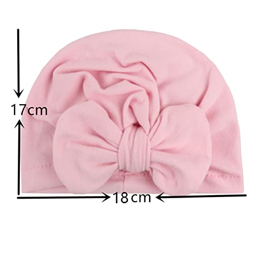 Guenzy Toddler Infant Baby Boys Girls Cap Solid Cotton Bowknot Elastics Turban Hat Baby Boy Winter Hat #TOP2