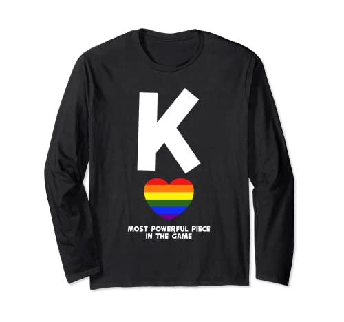 Gay Pride King LGBT-Q Drapeau arc-en-ciel assorti Manche Longue