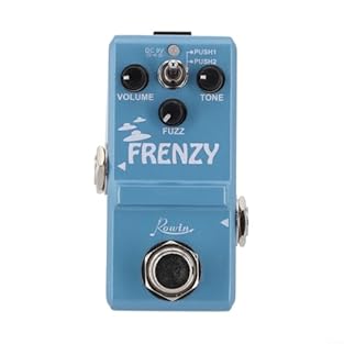 【Classic Fuzz Tone】The Rowin LN-322 FRENZY Electric Guitar Pedal delivers a classic fuzz tone that adds a unique and vintage sound to your guitar. 【 Full Metal Shell】With its compact dimensions of 75(D)*36(W)*26(H)mm and a weight of 133g, the pedal f...