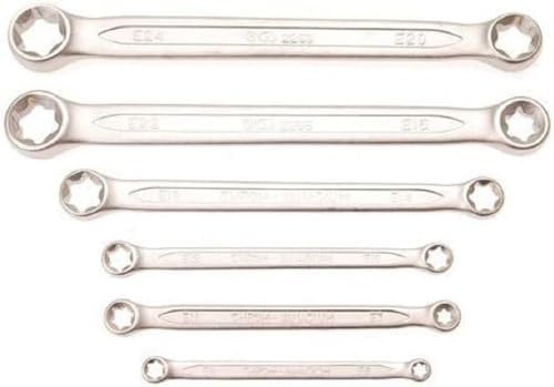 BGS 2268 | Juego de llaves de estrella dobles con cabezas E-Torx | E6 x E8 - E20 x E24 | 6 piezas