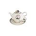 Portmeirion Botanic Garden Bouquet Collection Tea for One | Teapot, Cup, and Saucer Set | Tea Set for One with Assorted Floral Motifs | Made from Porcelain | Dishwasher Safe