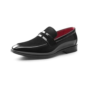 Bruno Marc Men’s Tuxedo Patent Loafers Classic Velvet Slip-on Dress Shoes