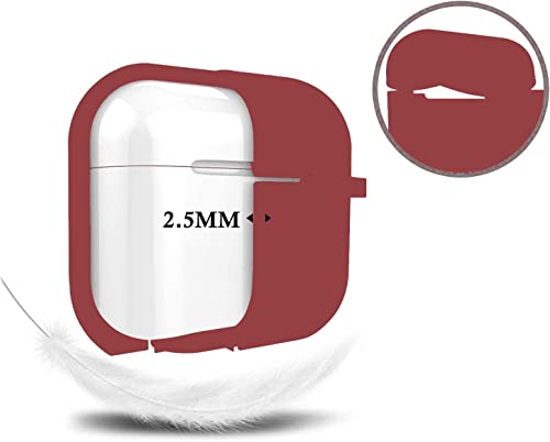 Coque AirPods Pro 2 bordeaux avec joli kit pompon et clé pour offrir - 6