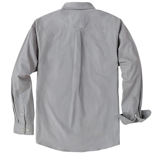 Dubinik® Mens Button Up Shirts Long Sleeve Casual Button Down Shirt Men Vintage Two Pocket Comfortable with Stretch2