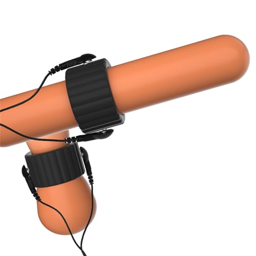 Image of Sm Electric Shock Masturbation Penis Ring Electric Shock Training Punishment Props Silicone Cock Ring Male Training Bondage Sex Toys