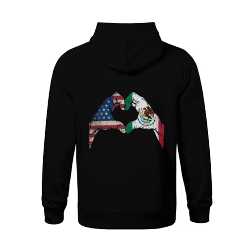 Kids Mexico America Flag Vintage Mexican Roots American Boys Girls Lightweight Kangaroo Pocket Fleece Hoodies3