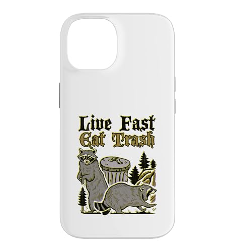 "Live Fast Eat Trash" Lowbrow Funny Trashpanda ���N�[�� �X�}�z�P�[�X iPhone 14 �p