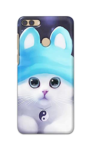 Image of Chinese Cutie Kitten Cat Big Eyes Lovely Girl Ears Hard Back Case Cover for Huawei Y9 (2018) Back Cover -(J5) VNS2221
