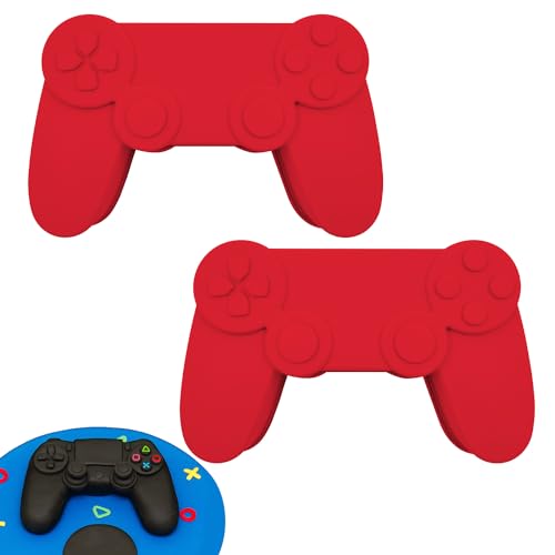 2 Piezas Moldes Silicona, 23.5 × 15.5cm Molde de Controlador de Juego, DIY Moldes Rojos Extra...