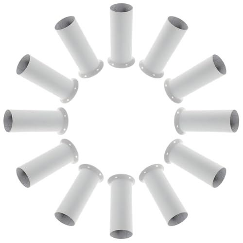 Gatuida Portalámparas para Lámparas Colgantes 15 Piezas Fundas Metálicas Tubulares white 30X80Mm, Accesorios para Lámparas de Estilo Europeo