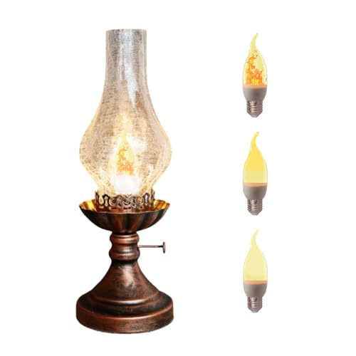 Vintage Table Lamp - 3 Modes Dimmable Retro Rustic Desk