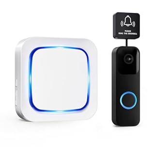 Wireless Doorbell Chime - Compatible with Blink Video Doorbell (2023 release) and Blink Video Doorbell (newest model), 58 Melodies & 5 Volume Levels (1 Video Doorbell Extender 1 Receiver）