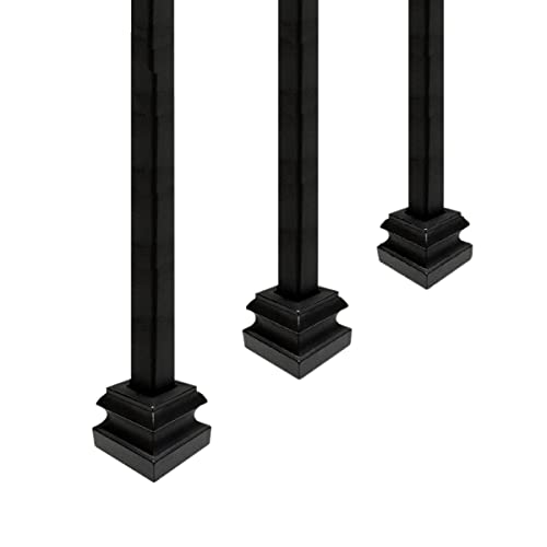 1/2" Iron Baluster Shoes Stair Parts Flat Base Shoe With Screw - For Use With 1/2" Square Balusters Satin Black Set Of 50… #TOP4
