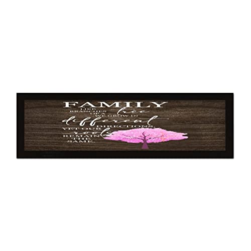 Plaque murale en bois avec citation pour un salon familial accueillant