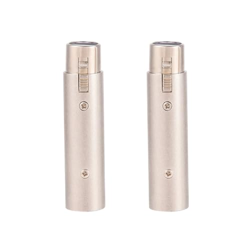 Tiardey Adattatore connettore XLR Maschio-Femmina a 3 Pin, 2 Pezzi, Adattatore di Estensione Audio con Nucleo in Rame per microfoni, Console di mixaggio, Chitarre, luci da palco