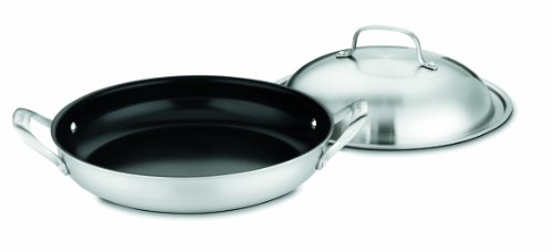 Cuisinart GreenGourmet Tri-Ply Stainless 12-Inch Everyday Pan with Medium Dome Cover