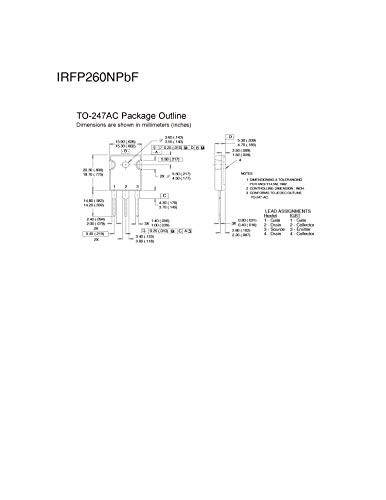 Chanzon 5Pcs Irfp260Npbf Irfp260N To-247 Power Sic Mosfet 50A Transistor Mosfets #TOP5