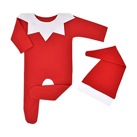 LICHENGTAI Newborn Christmas Santa Romper Cover