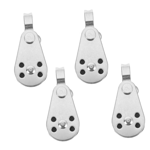 GANAZONO 4Pcs Stainless Steel Pulley Blocks for Kayaking Sailing and Outdoor Activities Lightweight Nylon Design for Easy Installation and Enhanced Sailing Efficiency