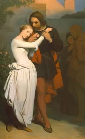 Peinture à l'huile Faust and Marguerite Ary Schefer cadeau idéal