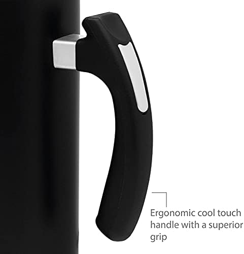 Andrew James Electric Milk Frother & Heater Warmer Jug Machine | 2 Attachments Including Whisk | Ideal for Coffee Latte or Cappuccino | Non-Stick Coating Easy Clean | 300ml Capacity 500W