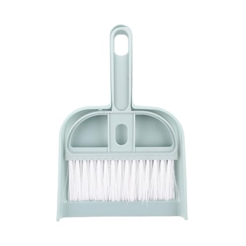 Wilitto Mini Cleaning Broom Brush And Dustpan Set, Table Top Small Broom and DustpanSweeping Set, Table Crumb Sweeper Broom for Desk, Countertop, Sofa, Key Board, Car, Hamster Pet Nest Blue