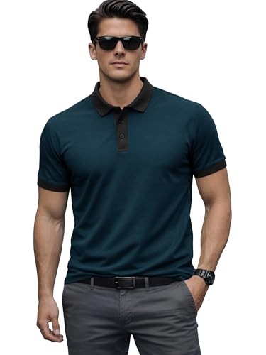 Image of Noble Monk Men's Regular Fit Polo Neck T-Shirt | Half Sleeve