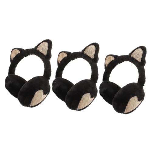 Orejeras para jugar al aire libre en climas fríos set de 3 calentadores infantiles de gato