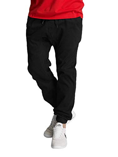 Southpole Mens Basic Stretch Twill Jogger - Reg and Big & Tall Sizes Casual Pants, Black, 4X US
