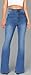 GALMINT Women's Fashion High Waisted Wide Leg Bootcut Slim Denim Flare Bellbottom Jeans (Light Blue, US 4)