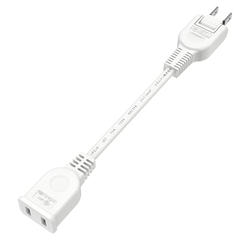 Amazon.co.jp: 電源ケーブル ACアタブター用 延長コード ホワイト 0.1