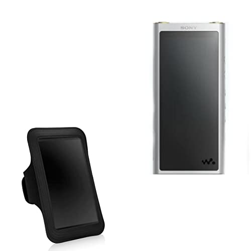 BoxWave Case Compatible with Sony NW-ZX300 Walkman - Sports Armband, Adjustable Armband for Workout and Running - Jet Black
