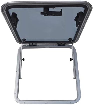 Galamarine Deck Hatch/Marine Hatch Porthole - Anodized Aluminum Square Hatch with Tempered Glass for Boat/Yacht/Nautical/RV (22.6"x22.6")