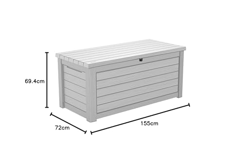Foto von Koll Living Aufbewahrungsbox/Kissenbox, 623 Liter trockener & belüfteter Stauraum - mit Gasdruckfedern - Deckel bis zu 272 kg belastbar