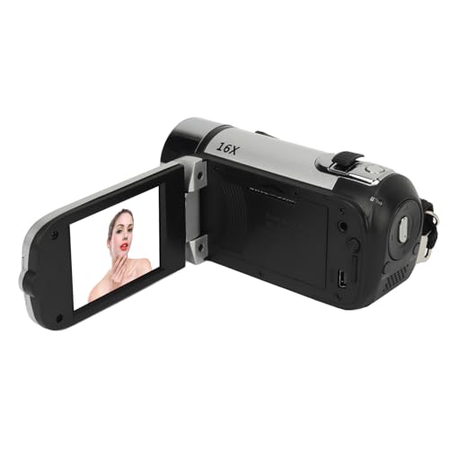 Fockety Digitalkamera Camcorder D90 1080P 16-facher Digitalzoom 2,4 Zoll LCD Bildschirm 32 GB Vlogging Kamera