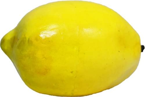 Set of 12 Decorative Life Size Faux Lemons - Great for Decorating your Home, Creating a Store Display, and Photo Props - Realistically Colored and Sized Fruit - Measures: 3inx2in (Lemons)