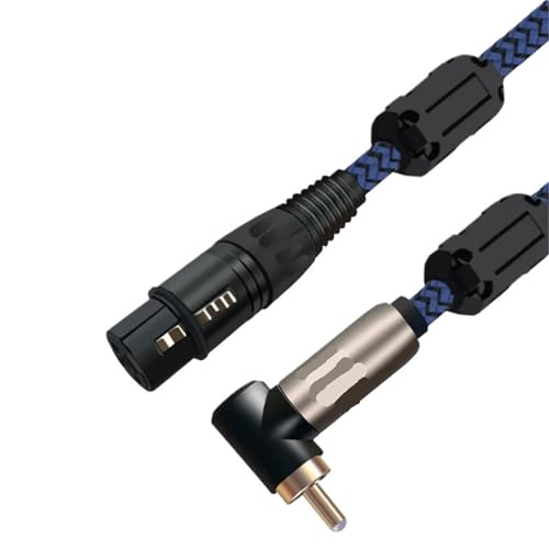 Câble audio coudé mâle XLR femelle à triple broches blindé