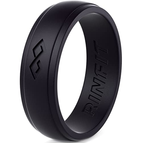 Rinfit Silicone Rings for Women 5.5mm Wide, 1.5mm Thick - Infinity Rubber Wedding Band - Silicone Engagement Ring for Her - Patented Design