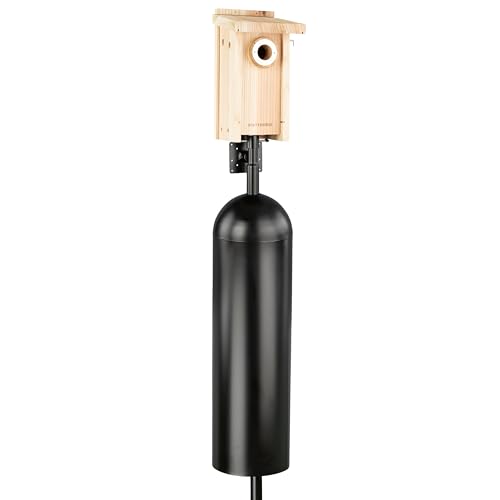 WHITEHORSE Bird House with Pole and 8" Baffle - A