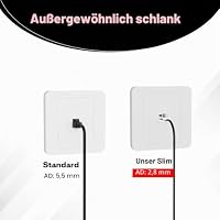 Mygatti Ultradünn/slim OD:2.8mm CAT 6 Ethernetkabel(6-Stück)-0.3m,30cm flexibel UTP netzwerkkabel 1.0 Gbit/s,RJ45 schwarz LAN Kabel,für Heimnetzwerke,Modem,Router,Schaltkästen,Laptop,Drucker usw – Ansicht 5