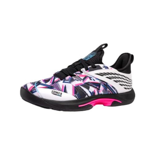 K-Swiss Performance Herren Speedtrac Padel Tennis Shoe, White/Black/NEON PINK, 46 EU