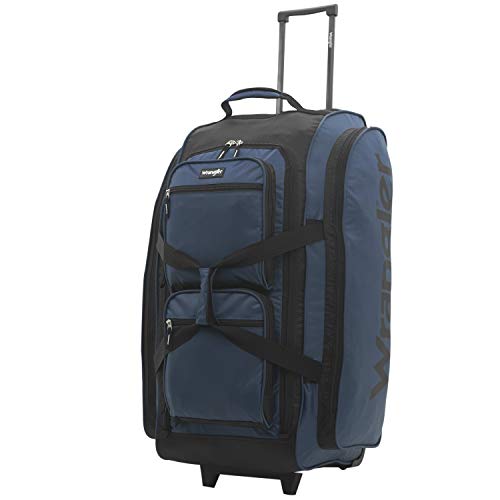 Wrangler Rolling Travel Duffel, Navy Blue, 30