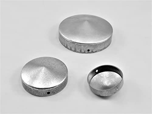 10 tappi di copertura rotondi in metallo zincato