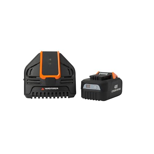 Yard Force 40V 2.5Ah Battery Pack and Quick Charger for Yard Force 32cm Cordless Lawnmower LM G32 & Grass Trimmer LT G30