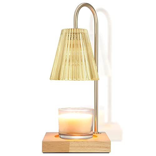 Angju Candle Warmer Lamp with 2 Bulbs Compatible with Jar Candles Vintage Electric Candle Lamp Dimmable Candle Melter Top Melting for Scented Wax