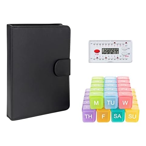 e-Pill 5 Times a Day x 7 Day Large Weekly Pill Organizer - with Discreet Case and Reminder Cover