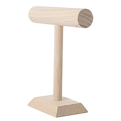 Bigpea Brazalete de Madera PortáTil Brazalete Collar Soporte de ExhibicióN Reloj Organizador de JoyeríA Barra en T Estante Corto